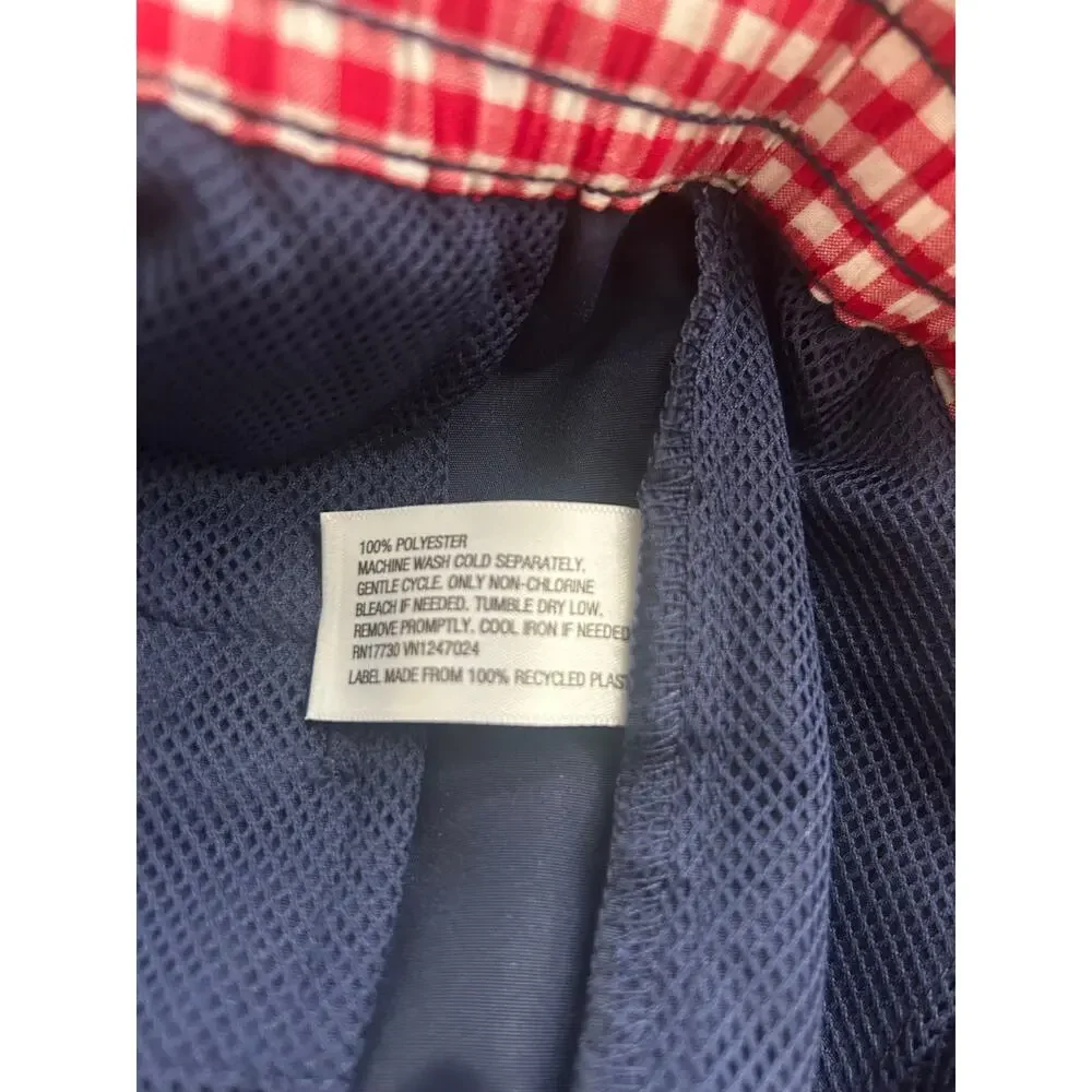 Vineyard Vines for Target Navy Swim Trunks Whale Logo Gingham Lined Size S Beach
